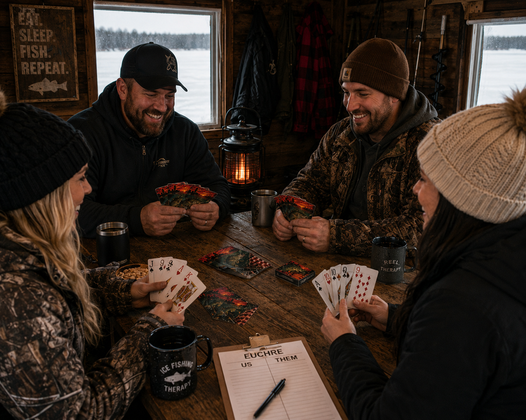 Walleye Fishing Playing Cards | Fisherman Poker/Euchre Gift | Outdoor and Patriotic American Flag Card Deck