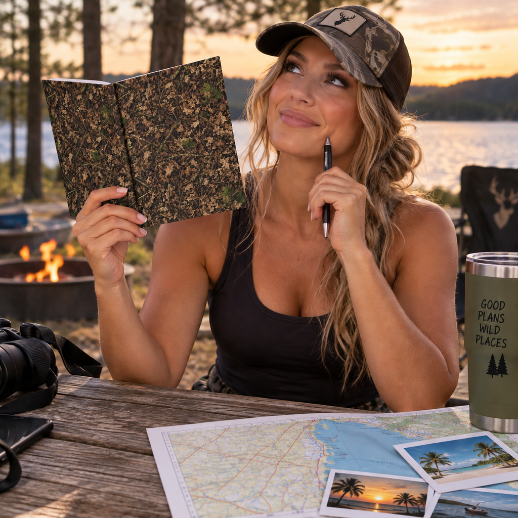 Camouflage Hardcover Notebook (Lined) | Woodland Camo Journal