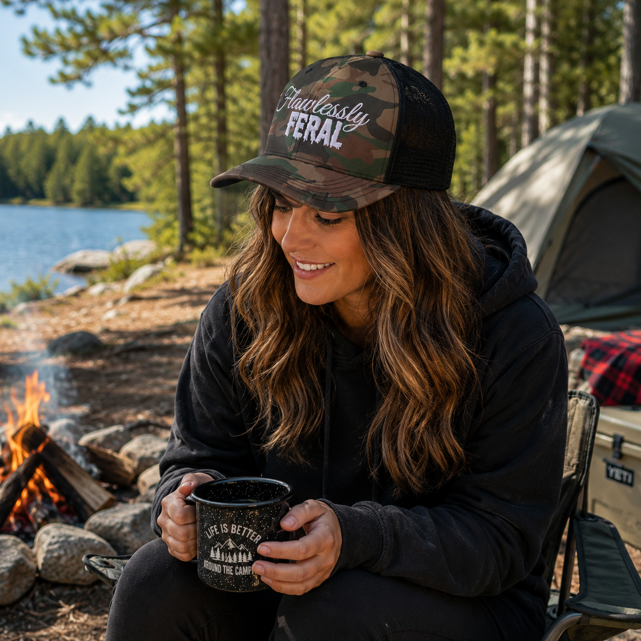 Camo Hunting Hat | Flawlessly Feral Women's Baseball Cap
