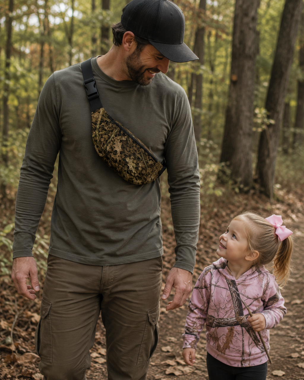 Camo Adjustable Waist Pack | Camouflage Fanny Pack Storage Bag for Hunting, Fishing, Hiking & Everyday Adventures