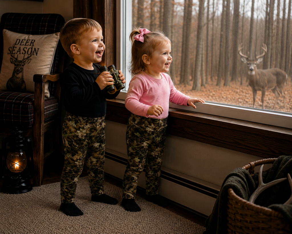 Camo Baby Leggings | Infant and Toddler Camouflage Hunting Season Stretchy Pants