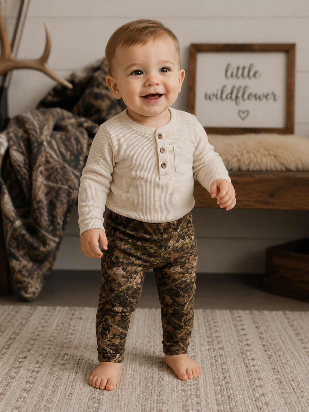 Camo Baby Leggings | Infant and Toddler Camouflage Hunting Theme Pants