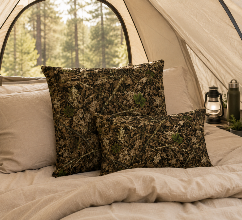 Camouflage Pillow | Premium Camo Pillow and Pillow Case for Cabin | Gift for Outdoorsmen and Women who Love Hunting