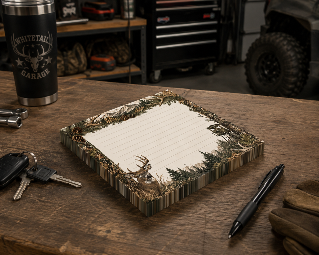 Deer Hunting Theme Post-it® Note Pads | Camo Sticky Notes For Outdoorsmen