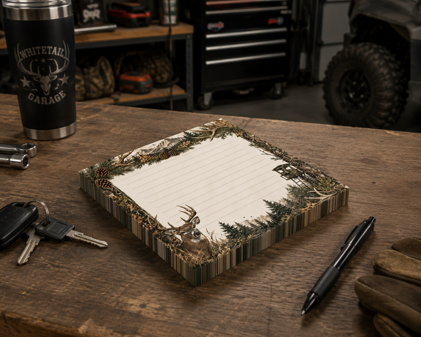 Deer Hunting Theme Post-it® Note Pads | Camo Sticky Notes For Outdoorsmen