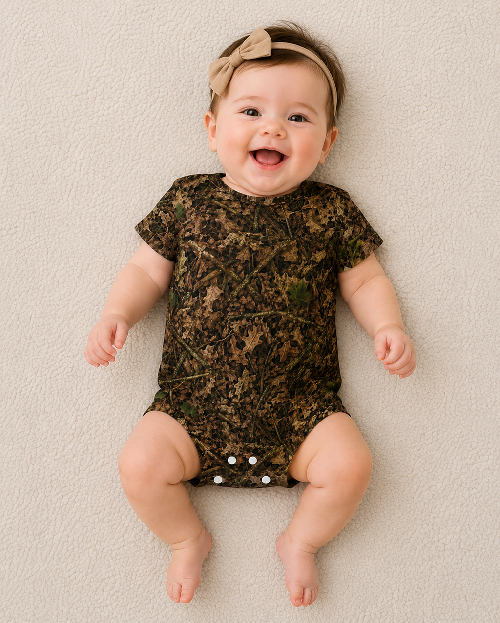 Camo Baby Onesie | Camouflage Short Sleeve Infant Bodysuit