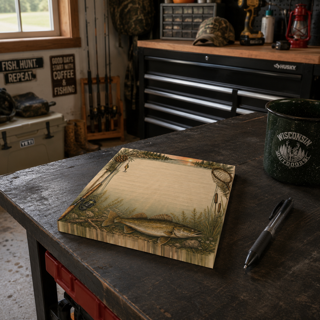 Walleye Fishing Sticky Notes | Outdoorsmen and Outdoorswomen Post-it® Note Pads Gift