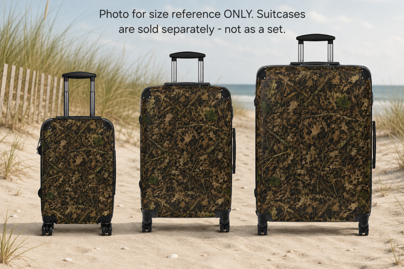 Camouflage Hardshell Suitcase | Camo Rolling Travel Luggage Bags for Hunting, Fishing, Camping, and Leisure Trips