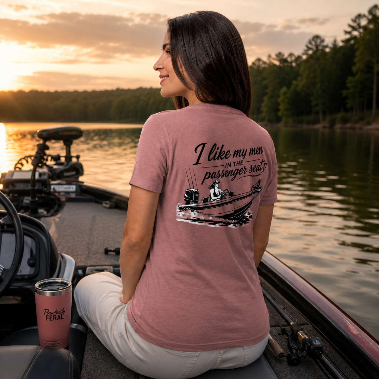 Women's Fishing V Neck | Fishing Shirt for Women | Boating Clothes | Outdoorswoman Apparel