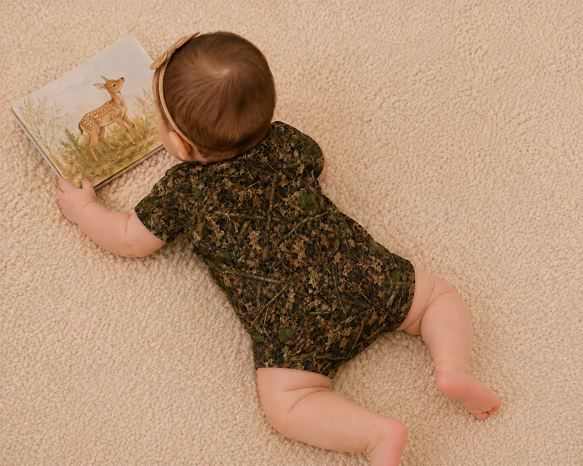 Camo Baby Onesie | Camouflage Short Sleeve Infant Bodysuit