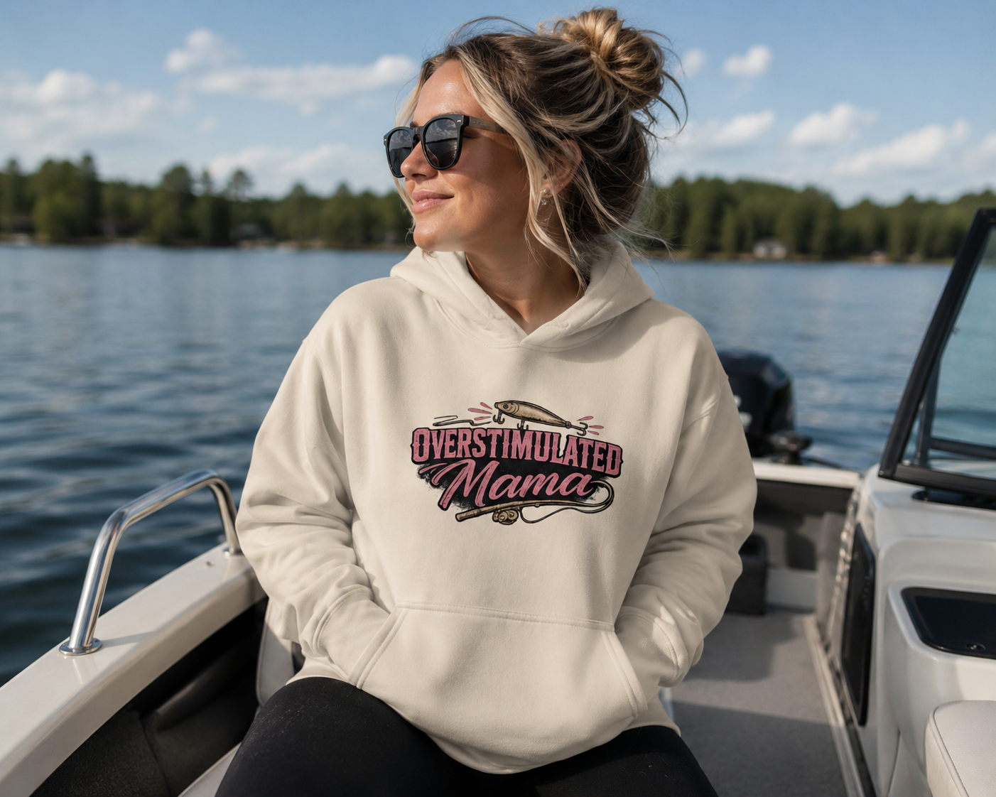 Overstimulated Mama Fishing Hoodie | Feed Me Snacks and Take Me Fishing Outdoorswoman Mother Sweatshirt