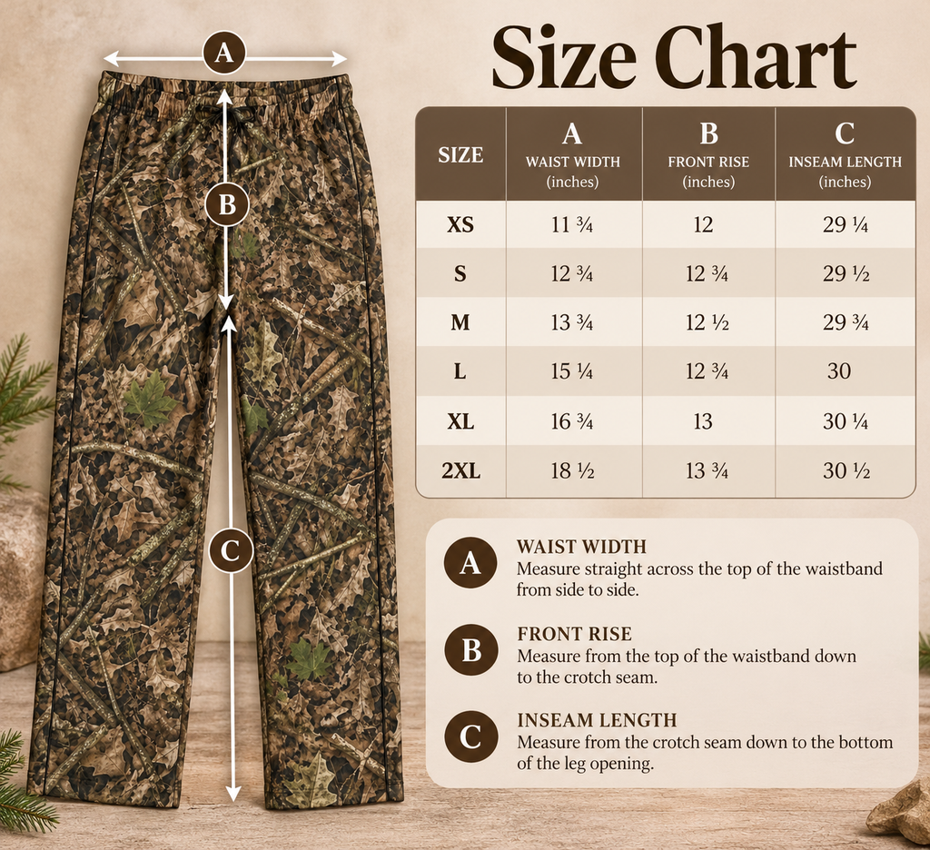 Women’s Camouflage Pajama Pants | Ladies Woodland Camo Sleepwear (Bottoms Only)