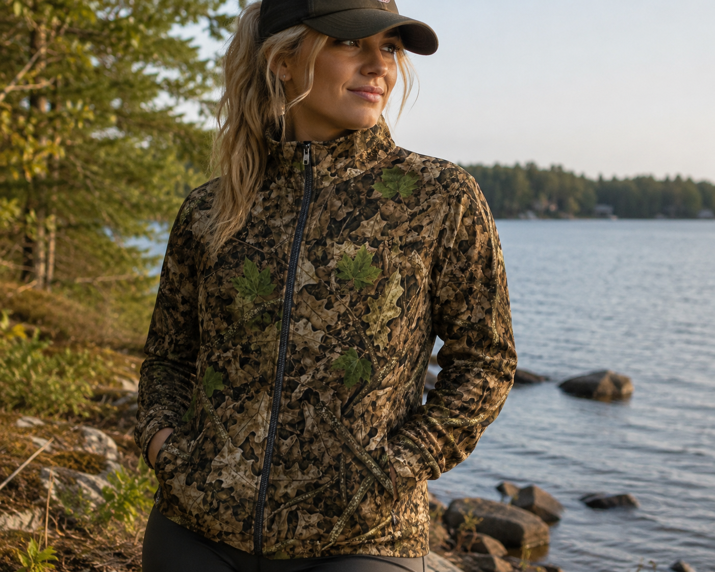 Men's and Women's Camouflage Zip-Up Track Jacket | Lightweight Athletic Camo Jacket for Hiking, Fishing, Hunting & Everyday Wear