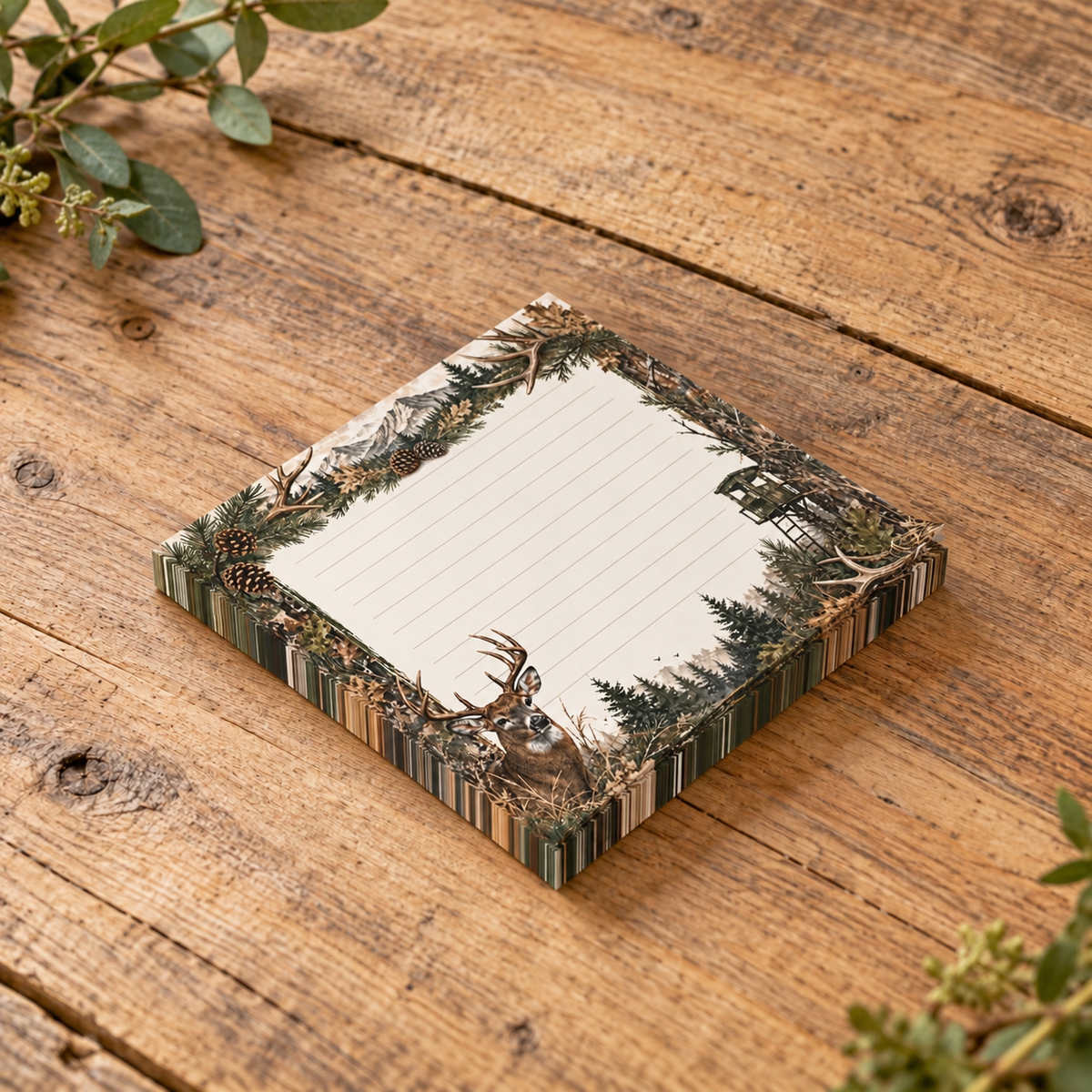 Deer Hunting Theme Post-it® Note Pads | Camo Sticky Notes For Outdoorsmen and Hunters