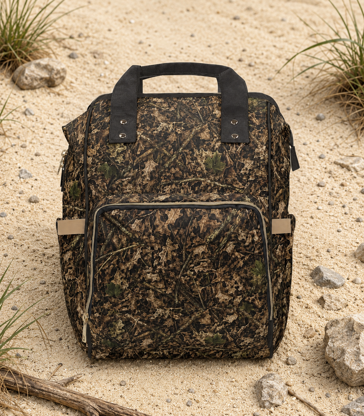 Camouflage Diaper Bag | Multifunctional Camo Backpack for Hunting Families and Outdoor Parents raising Adventurous Babies