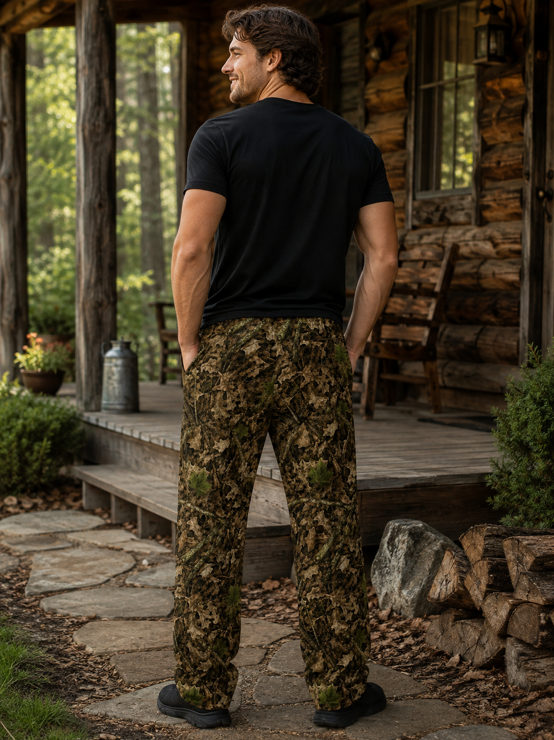 Men's and Women's Camo Sweatpants | Comfy Camouflage Hunting Themed Wide Leg Pants