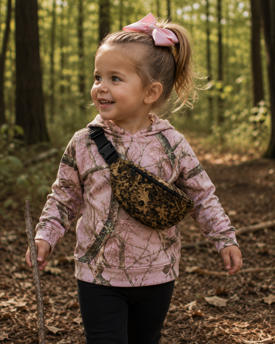 Camo Adjustable Waist Pack | Camouflage Fanny Pack Storage Bag for Hunting, Fishing, Hiking & Everyday Adventures