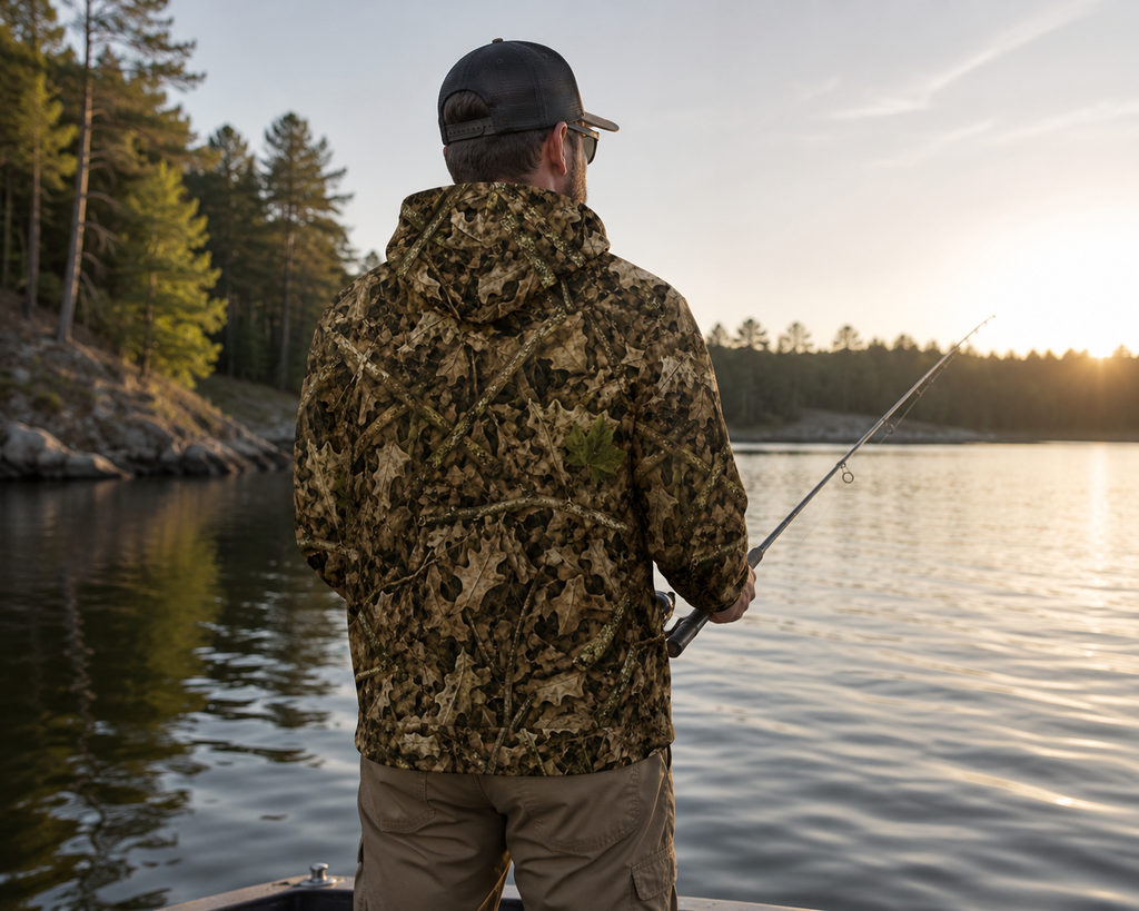 Unisex Camouflage Hoodie | Camo Hunting Hooded Sweatshirt with Front Pocket for Outdoorsmen and Outdoorswomen