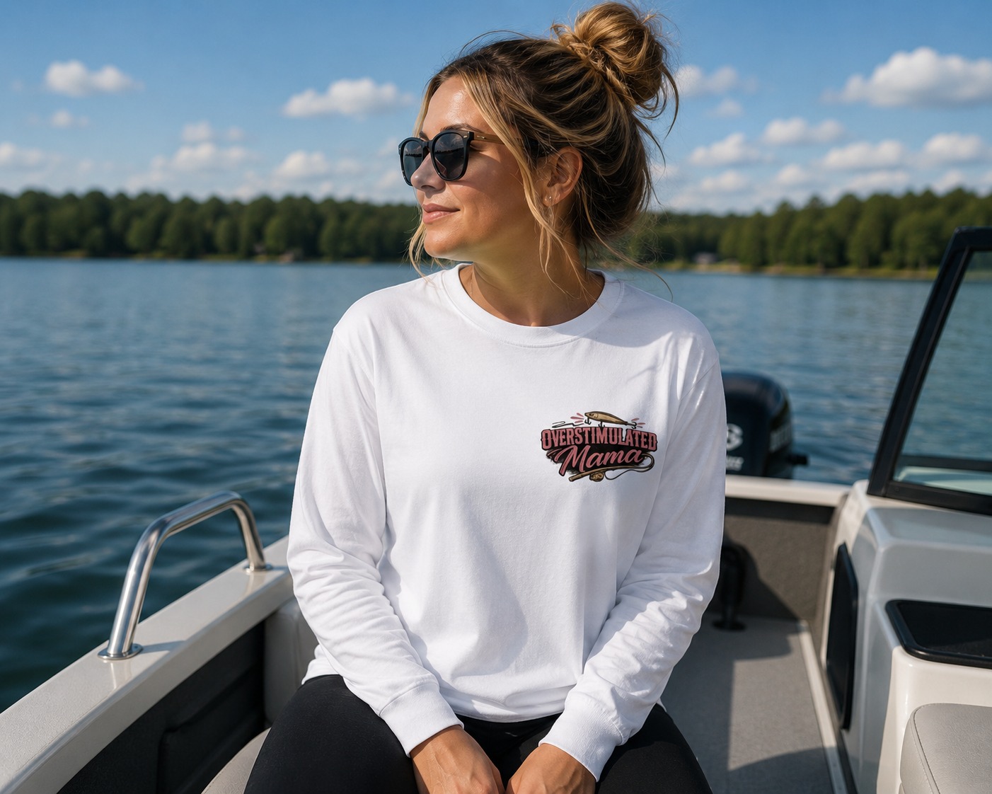 Overstimulated Mama Fishing Long Sleeve Tee | Feed Me Snacks and Take Me Fishing Outdoorswoman T-Shirt