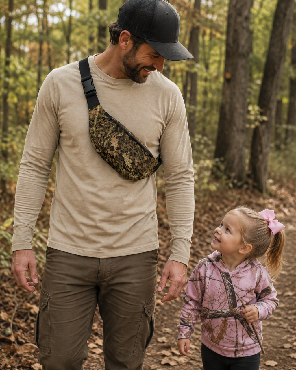 Camo Adjustable Waist Pack | Camouflage Fanny Pack Storage Bag for Hunting, Fishing, Hiking & Everyday Adventures
