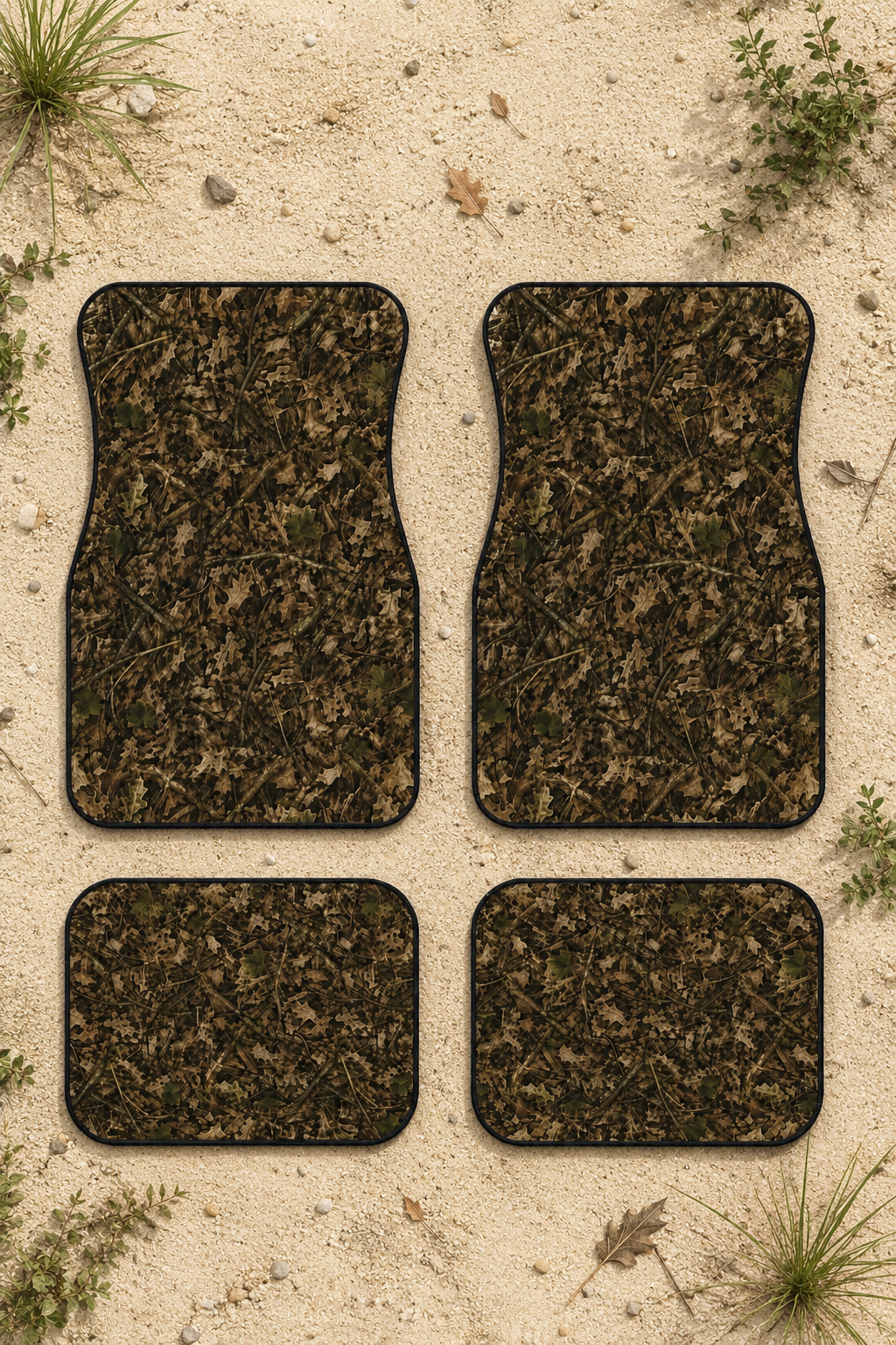 Camouflage Car Mats (Set of 4) | Camo Hunting Floor Mats for Vehicle