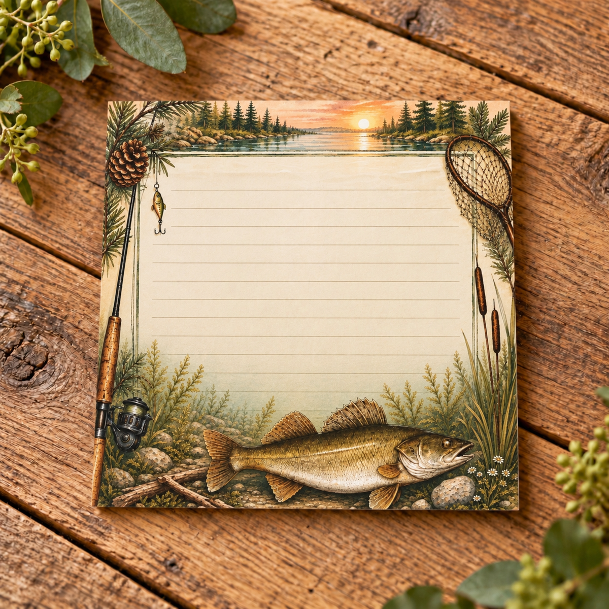 Walleye Fishing Sticky Notes | Outdoorsmen and Outdoorswomen Post-it® Note Pads Gift