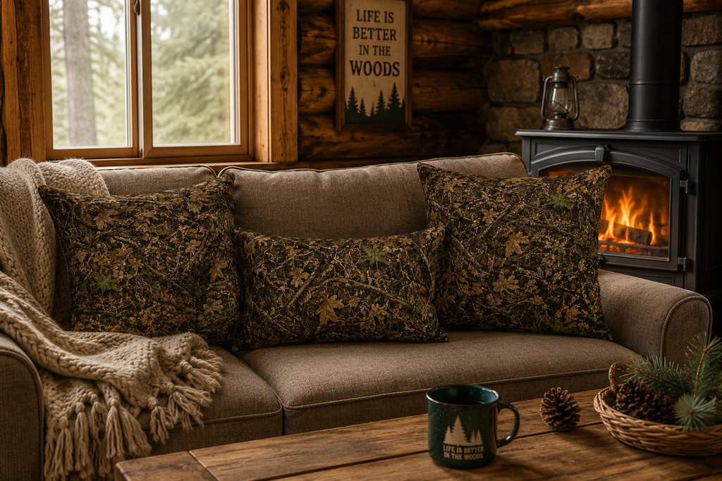 Camouflage Pillows | Premium Camo Pillow and Pillow Cases for Cabin | Gift for Outdoorsmen and Women who Love Hunting