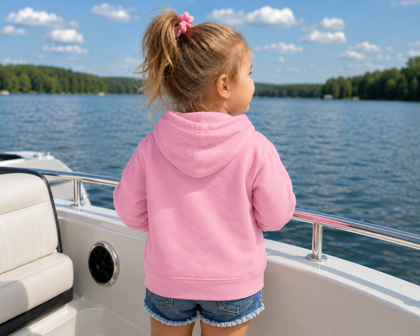 Toddler Girl Fishing Hoodie | Outdoorsy, Wild, Feral Kids Fleece Pullover Sweatshirt for Camping and Fishing