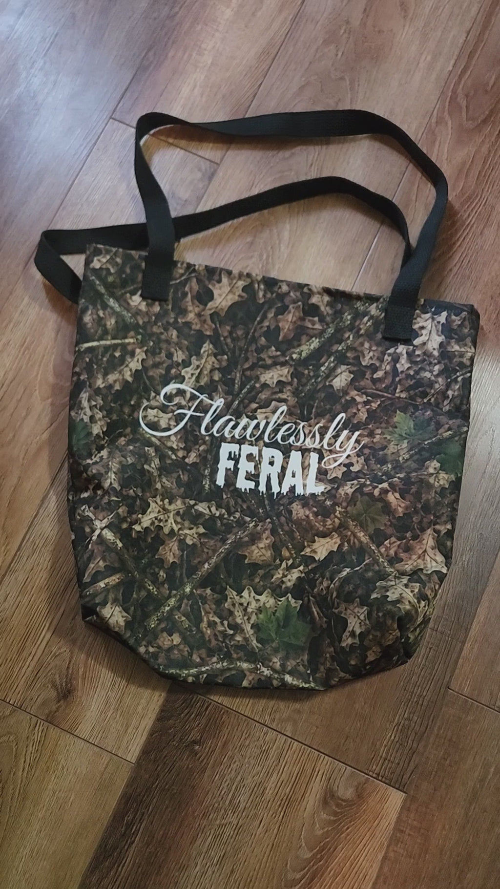 Large Camoflauge Tote Bag | Camo Flawlessly Feral Storage Bag for Hunting and Fishing Families